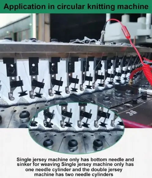 Jarum rajut baja tahan karat Transfer melingkar stoll kustomisasi pabrik untuk mesin rajut