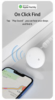 RSH Smart AirTag Bersertifikasi MFi Perangkat Pelacak Mini Anti-Hilang Pencari Kunci Pelacak GPS untuk Hewan Peliharaan Dompet Koper IP67 Apple