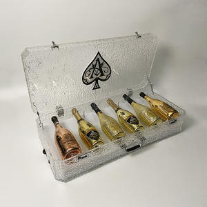 Şarj edilebilir RGB LED gece kulübü taşıma çantası için 5 <span class=keywords><strong>VIP</strong></span> şampanya şişeleri ile 750ml şarap ekran bavul sunum - Product Image 5