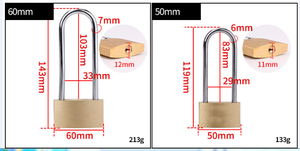 Chất Lượng Cao Và An Ninh Rắn Đồng 30 Mét Brass <span class=keywords><strong>Padlock</strong></span> 25 Mét Dài Còng Với 3 Phím - Product Image 6