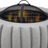 Barbecue moderne d'extérieur en MGO, foyer design pierre, grille à charbon avec écran anti-étincelles pour jardin, patio, piscine, mobilier d'extérieur