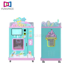 Funspace, venta al por mayor, Robot, máquina expendedora congelada para helado, máquina expendedora de helado suave para la escuela