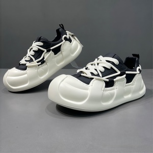 Chaussures de luxe pour hommes de créateur, nouvelle collection été, légères, à semelle épaisse, en cuir cousu, respirantes, avec doublure en maille et bout large - Product Image 3