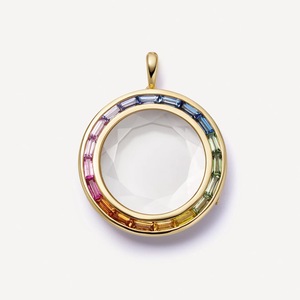 Nouveau Collier en Cuivre à Ouverture Creuse, Accessoires DIY, Boîte Photo, Zircon Coloré, Tendance, Vente Chaude en Europe et en Amérique, <span class=keywords><strong>pour</strong></span> les Fêtes - Product Image 5