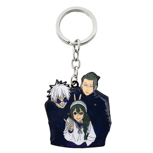 Llavero Metálico de Anime con Diseño de <span class=keywords><strong>Akashi</strong></span> y Satoru Gojo, Collar de Moda, Accesorios, Llavero para Coche con Embalaje de Tarjeta - Product Image 4