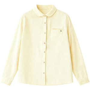 Chemise en coton brossé matelassée à manches longues pour femme, collection Printemps/Automne 2026, style rétro, facile à assortir, coupe ample amincissante - Product Image 5
