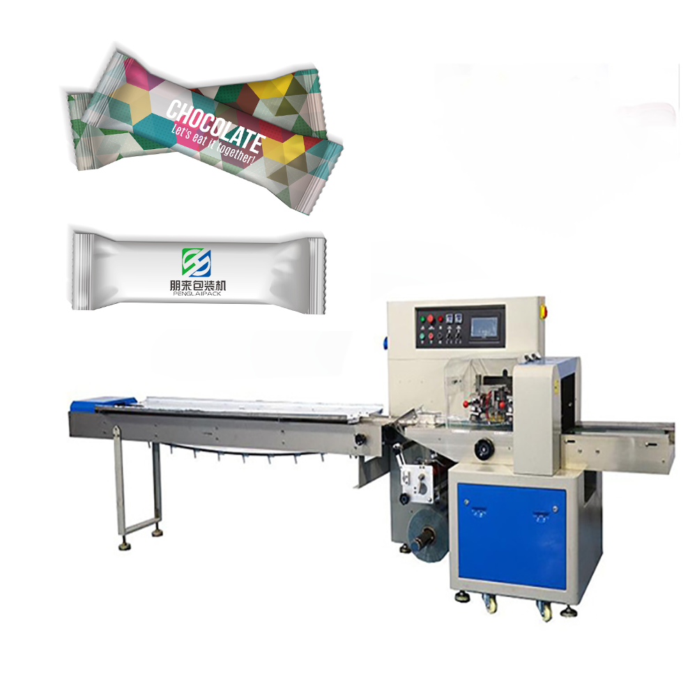 Автоматическая подача потока пакет печенье упаковка печенья горизонтальная пластиковая подушка мешок поток Engergy бар еда бар упаковочная машина