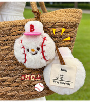 Porte-clés en peluche, breloque porte-nom, jouet en peluche pour sac à dos d'enfant, lot en gros et vente en gros, breloque pour sac d'école avec logo personnalisé, fabrication OEM ODM