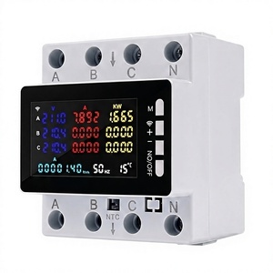 Medidor de Energía Inteligente WiFi Trifásico SLS de 80A 220V, 4 Cables, Riel DIN, Protección Contra Sobrecorriente y Fugas, Clase 1.0, Pantalla LED Digital - Product Image 2