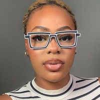 Monture de lunettes carrée transparente TR90 anti-lumière bleue, personnalisable, très vendue