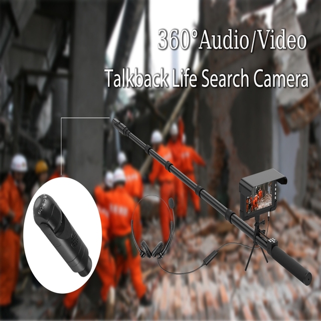 7 Inch 4K Touch Screen DVR Wifi 360 Degree Panoramic Camera 39mm Visual Search Rescue Device With Audio Video Talkback