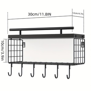 Porte-clés mural moderne et écologique avec 6 crochets pour hôtels - Product Image 1