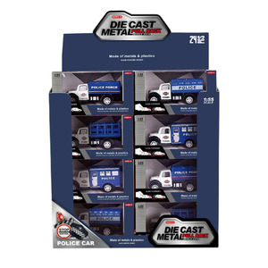 24 pièces 1/55 Simulation alliage métal Dicast métal modèle de voiture de police voiture <span class=keywords><strong>camion</strong></span> moulé sous pression <span class=keywords><strong>jouet</strong></span> retirer pour enfant - Product Image 4