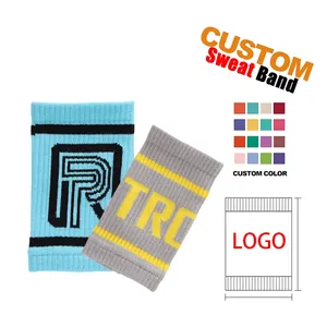 कस्टम खेल कपास पसीना बैंड Wristbands कस्टम खेल Sweatband फिटनेस हाथ गार्ड कलाई संभालो