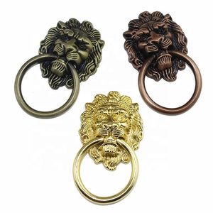 10pcs Lion Head Cabinet Pulls <strong>Knobs</strong> Handles Furniture <strong>Door</strong> Cabinet Drawer Dresser Vintage Pull Handle <strong>Knob</strong> Ring Antique - Product Image 1
