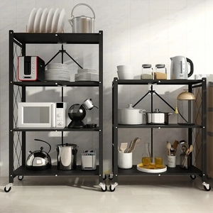 Étagères et Meubles de Rangement Métalliques Pliables Modernes / Étagère de <span class=keywords><strong>Cuisine</strong></span> en Métal Pliable à 5 Niveaux - Product Image 5