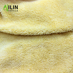 100% Polyester Doux Main Sensation Épais Villeux Tricoté Sherpa <span class=keywords><strong>Polaire</strong></span> <span class=keywords><strong>Tissu</strong></span> Brossé Antistatique pour Mariages Vêtements pour Filles - Product Image 5