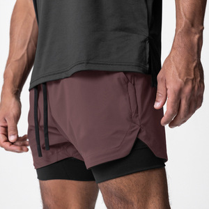 Shorts Deportivos para <span class=keywords><strong>Hombre</strong></span> de 7 Pulgadas de Doble Capa para Gimnasio con Cremallera, Transpirables, Elásticos, de Secado Rápido, para Correr y Entrenar, con Forro Grueso - Product Image 4