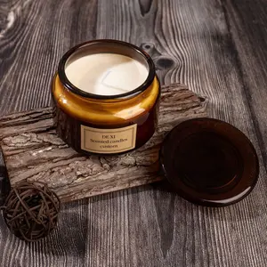 High-end 100% Pure Soy Wax Silk Printing Customized Private Label Luxury Home Decor Decorative Unlabeled Jar Candles
