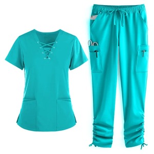 Nouveaux ensembles d'uniformes de gommage d'hôpital conception d'infirmière gommages à manches courtes femmes ensembles d'uniformes de gommages médicaux élégants - Product Image 3