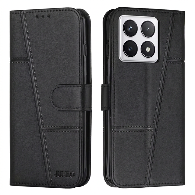 Shockproof Leather Flip Wallet Case with Dual Magnetic Buckle Card Pocket for iPhone 13 14 15 16 17 18 Pro Max Handyhuelle