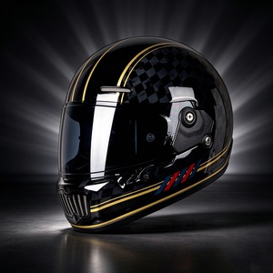 Casco de Motocicleta Integral con Visera Transparente, Estilo Retro Vintage para Conducir en la Calle - Product Image 3