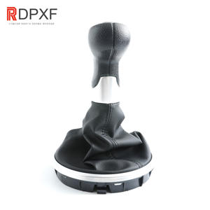 Accessoires intérieurs OEM 5J0711113F, pommeau de levier de vitesse en cuir argenté 5 vitesses pour <span class=keywords><strong>Skoda</strong></span> Fabia II, pommeau de levier de vitesse de voiture. - Product Image 5