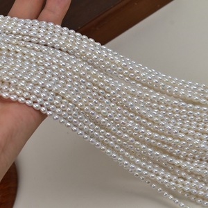 Perlas Sueltas de Agua Dulce Naturales, Semiterminadas, Blancas y Rosas, de 3-3.5mm, para Accesorios de Joyería DIY, Hilo de Zhuji - Product Image 3