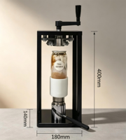 Machine à sceller les canettes manuelle à manivelle réglable pour canettes en plastique PET, idéale pour le thé aux bulles, les jus, le café et les boissons