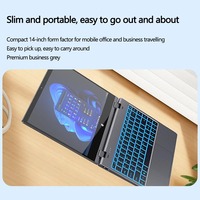 Laptop layar sentuh 14 inci, komputer Flip 360 derajat YOGA 8GB 16GB RAM DDR4 Win 11Pro Mini ramping layar sentuh PC