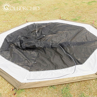 Super vente en plein air pyramide indien style d'eau étanche camping 3-4 personne tipi tente avec trou poêle