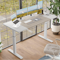 AJUNION Table électrique moderne de bonne qualité réglable en hauteur Bureau électrique ergonomique réglable en hauteur