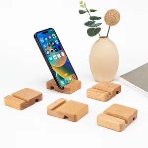 Natürlicher universeller Bambus Holz-Schreibtisch Holz-Handyhalter