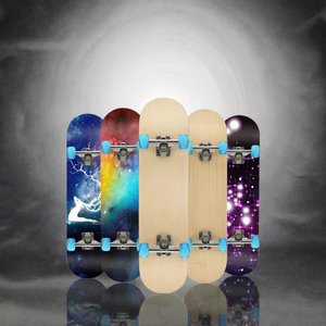Mini longboard en érable avec planche de skateboard, roues silencieuses en PU, double courbure, portable pour les jeunes - Product Image 3