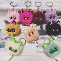 Mini porte-clés peluche chat, jouet en peluche, pendentif sac à dos, décoration, poupée en peluche Kawaii, porte-clés pompon, breloque de sac, bijou