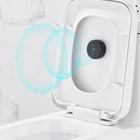 6VDC One Piece Entièrement Automatique Flip Sensor Flush Intelligent Salle De Bains Commode Électronique WC Bidet Smart Toilette
