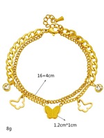 Leicht Luxuriöses Titan-Gold-Plattiertes Charm-Schmetterlings-Armband - Trendiges Damen-Accessoire im Europäischen Stil für den Großhandel