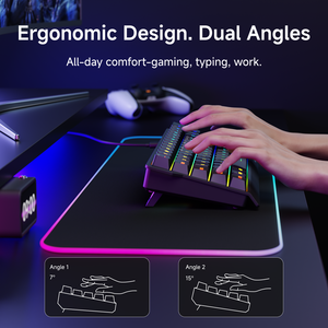 Teclado Mecánico para Juegos EWEADN 61 Compacto con Diseño del 60%, Iluminación RGB, Recargable por USB Tipo-C, Nuevo, Plug&Play, para Escritorio y Oficina - Product Image 2