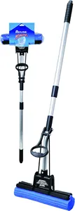 Mop per pavimenti con pulizia in spugna personalizzata Magic Easy strizzare EVA Roller Squeeze Mop con pennello