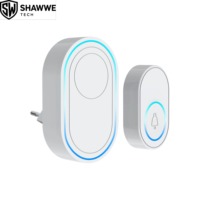 Sonnette vidéo intelligente Tuya avec carillon, Wi-Fi 2.4G, alarme via application et détecteur de mouvement, en ABS pour la sécurité domestique