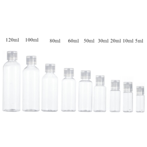 30Ml, 50Ml, 60Ml, 80Ml, 100Ml, 150Ml, 250Ml, 300Ml, 400Ml, <strong>500Ml</strong> Clear <strong>Plastic</strong> <strong>Bottles</strong> With Flip-Top Caps. - Product Image 3