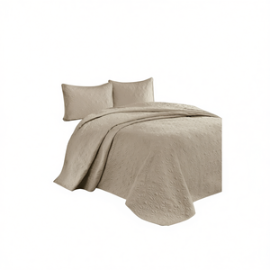 Juego de Cubrecama Reversible Color Caqui, Elegante Cubrecama 100% Poliéster para Comodidad y Estilo - Product Image 1