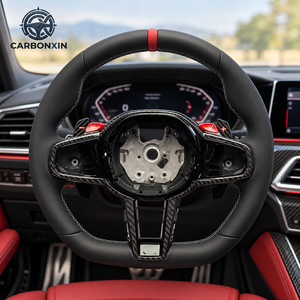 Volante Personalizado de Fibra de Carbono con Palancas de Cambio para Toyota Supra A90 A91 GR Mk5 G8X, Listo para Instalar, Sin Airbag - Product Image 3