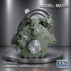 Transmission marine FADA MA125 haute performance en fonte avec engrenages coniques hélicoïdaux, montage horizontal pour les industries nautiques - Product Image 5