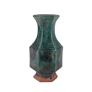 Vaso di <span class=keywords><strong>ceramica</strong></span> regalo decorativo verde trasformato in forno cinese - Product Image 1