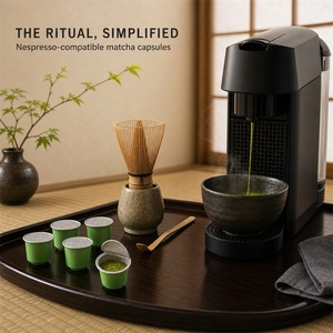 Capsules de matcha de qualité supérieure compatibles avec les machines Nespresso, thé vert biologique pur, vente en gros - Product Image 1