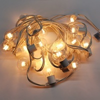 Guirlandes lumineuses WENDA de haute qualité IP44 G45, 5 m, basse tension 24 V, 3,5 W, CRI80, LED de Noël blanc chaud/froid, 30 000 heures, câble en caoutchouc