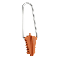 Penjepit Kabel Drop FTTH 2-5mm Baja Galvanis Celup Panas dengan Pengait Kawat Baja dan Nylon yang Diperkuat untuk Kabel Optik ADSS Figure-8 Self-Supporting