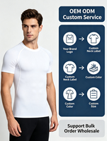 Camiseta Deportiva de Compresión de Alta Elasticidad PRO para Hombre, Camiseta de Manga Corta de Secado Rápido para Correr y Entrenamiento Físico