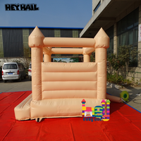 Château gonflable commercial robuste 8x8 pieds couleur pêche pour la location et toutes les occasions